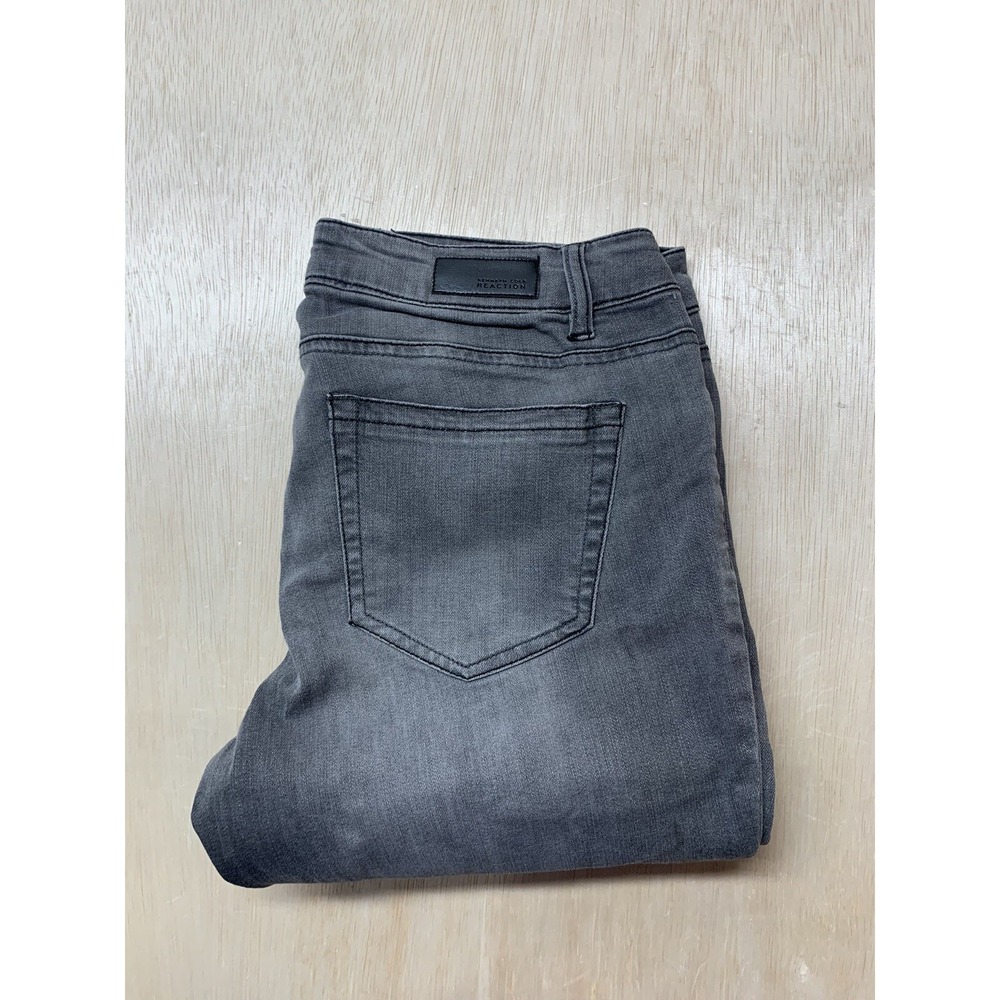 Kennith Cole Reaction Skinny Jeans Womens Size 6 Approx 31x27 Raw Hemmed Gray